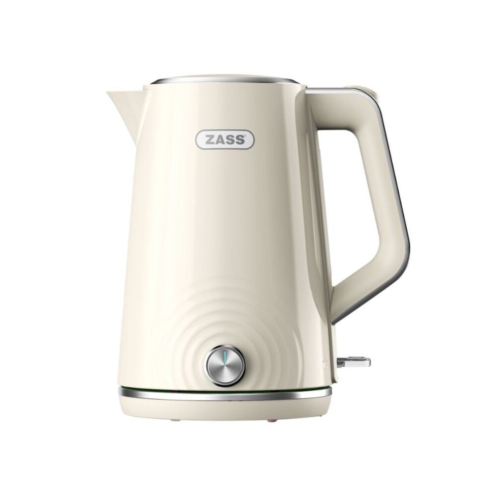 Fierbator electric de apa ZASS ZCK 12 Wave Edition, 2200W, 1,7L, Baza 360, Crem, Resigilat/Reconditionat