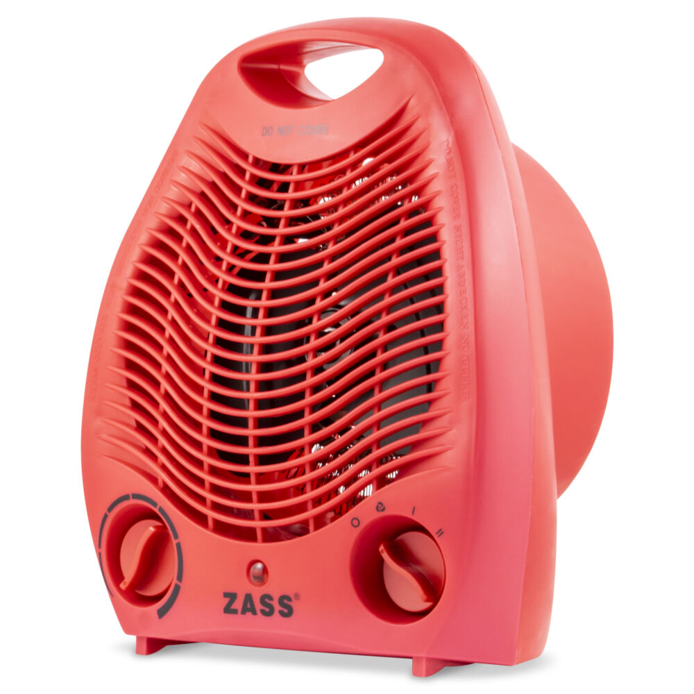 Aeroterma electrica Zass ZFH 02C, culoare Rosie, 2 trepte de putere: 1000W / 2000W, Resigilat/Reconditionat